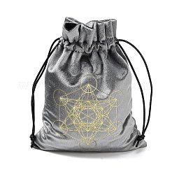 Sacs cadeaux en velours doré à cordon&nbsp;AJEW-P131-06A
