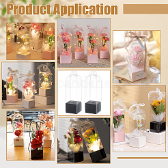 Boîtes d'emballage de fleurs simples en PVC transparent&nbsp;ABAG-WH0045-32C