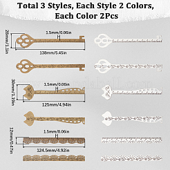 12 pz 6 righelli in lega in stile tibetano&nbsp;FIND-SC0006-92