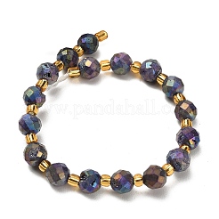 Galvanisierte natürliche Druzy Geode Kristallperlen Stränge&nbsp;G-F833-P01-8mm-13