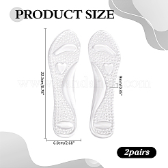 Herz transparente Silikon-Schuhpolster&nbsp;AJEW-WH0709-090