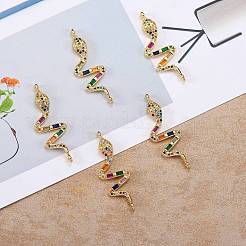 5 pièces connecteurs de liens en laiton micro pavé de zircone cubique&nbsp;ZIRC-SZ0002-80G