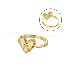 Anillos de dedo ajustables de acero inoxidable 304 esmaltados para mujer&nbsp;LS-RJEW-B131-02A