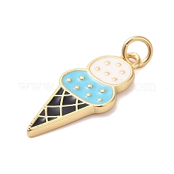 Pendentifs en laiton émaillé de placage de crémaillère&nbsp;KK-S372-03C-02