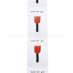 200 Stück selbstklebende Papieraufkleber mit Blumenmotiv „Here for you“&nbsp;AJEW-S084-02D