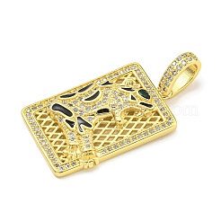 Ottone micro spianare pendenti zirconi&nbsp;KK-K354-16G-G