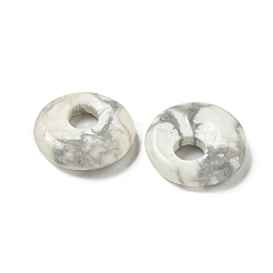 Natürliche Howlith Donut/Pi-Scheiben-Anhänger&nbsp;G-G142-02N