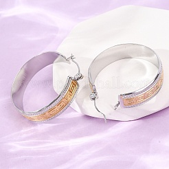 Boucles d'oreilles créoles en acier inoxydable 304 pour femmes&nbsp;SA-CBA4160-24GP