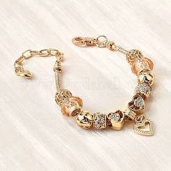 Braccialetti con ciondoli in lega di perline europee&nbsp;BJEW-F495-09G