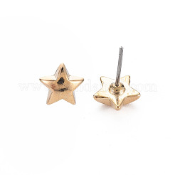 Boucles d'oreilles étoile pour femme&nbsp;EJEW-S213-03A-01G-RS