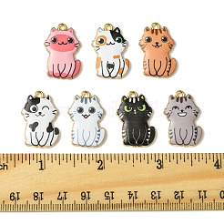 14 pièces 7 couleurs pendentifs en émail d'alliage de placage de rack&nbsp;FIND-FS0003-05