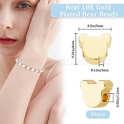50pcs perles en laiton&nbsp;KK-BBC0013-16