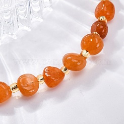 Bracelets en perles d'aventurine rouge naturelle pour femmes&nbsp;G-P563-07P-07