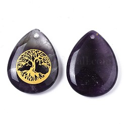 Pendentifs en améthyste naturelle&nbsp;G-T122-71E