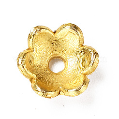 6-Blumenblatt-Legierung Schmelz Perlkappen&nbsp;FIND-G029-04G