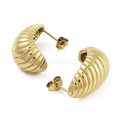 Pendientes de botón de acero inoxidable 304 con revestimiento iónico (IP) para mujer&nbsp;EJEW-N054-35G