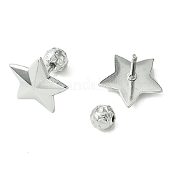 Orecchini a bottone in acciaio inossidabile 304 anti-ossidazione&nbsp;EJEW-Q801-07P