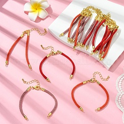 12 pieza de 3 colores de cordones de nailon para hacer pulseras aptas para dijes conectores&nbsp;AJEW-YW0001-43B