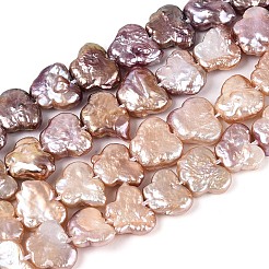 Fili di perle di perline keshi barocche naturali&nbsp;PEAR-N020-P41-02B