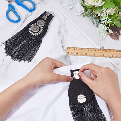 2 spallina alla moda con nappe in lega&nbsp;DIY-FH0007-13