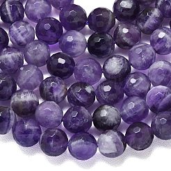 Natürliche Chevron-Amethyst-Perlenstränge&nbsp;G-B165-A09-8mm