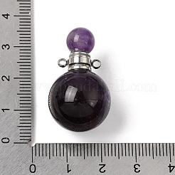 Natürliche Amethyst Parfümflaschenanhänger&nbsp;GG-CBA7610-02P-04