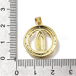 Colgante micropavé cubic zirconia de latón&nbsp;KK-C090-35G-08