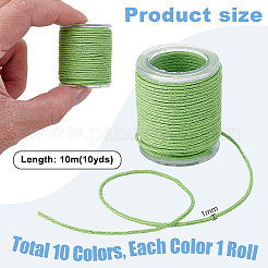 10 Rolle gewachste Nylonschnur in 10 Farben&nbsp;DIY-WH0656-17B