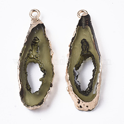 Pendentifs en résine druzy&nbsp;RESI-R428-014