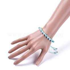 Braccialetti di perle intrecciate in emimorfite naturale&nbsp;BJEW-JB04914-04