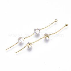 En laiton micro zircone chaîne pompon gros pendentifs&nbsp;X-KK-N231-32-NF