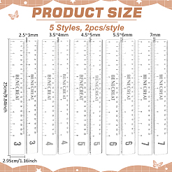 10 Stück 5-Stil-Acryl-Ton-Tiefenführungen&nbsp;TOOL-WH0159-40