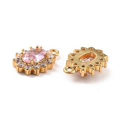 Véritables breloques en zircon cubique micro pavé en laiton plaqué 18k or véritable&nbsp;ZIRC-Z023-04E-NR
