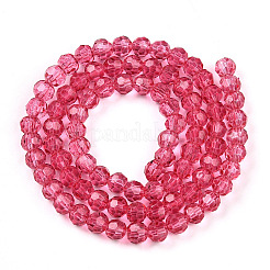 Fili di perle di vetro trasparenti con vernice da forno&nbsp;DGLA-A035-T4mm-D02