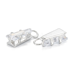 Ciondoli in ottone con zirconi chiari&nbsp;ZIRC-G170-10P
