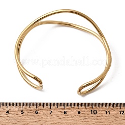 Bracelets manchettes en acier inoxydable 304 pour femmes&nbsp;BJEW-Z150-01G-02