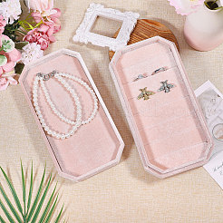 Cajas organizadoras de anillos de terciopelo con tapa&nbsp;CON-WH0089-191