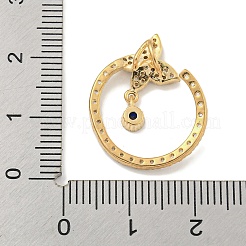 Messing-Mikropavé-Anhänger aus klarem Zirkonia-Glas&nbsp;KK-S386-16G