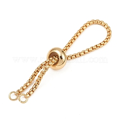 2 mm verstellbares Messing-Boxkettenarmband zum Herstellen eines Schiebearmbands&nbsp;KK-K374-04G