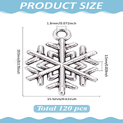 120 pièces pendentifs en alliage de style tibétain&nbsp;TIBEP-LP0001-11