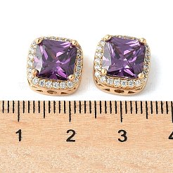 Abalorios de latón con pavé de circonitas&nbsp;KK-A253-20G-05