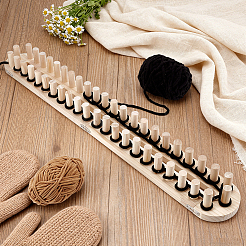Telar de madera maciza para tejer mantas&nbsp;AJEW-WH0880-31B