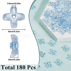 180pcs transparente sprühlackierte Glasperlen&nbsp;GLAA-SC0002-46