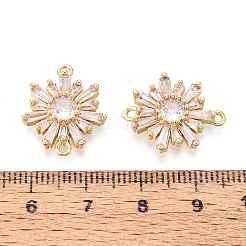 Verbindungsanhänger mit durchsichtigem Zirkonia-Pavé aus Messing&nbsp;KK-N284-17G