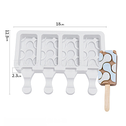 Rechteckige Eiscreme-Silikonformen in Lebensmittelqualität zum Selbermachen&nbsp;LS-DIY-D062-08B