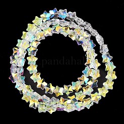Galvanisieren transparente Glasperlen Stränge&nbsp;EGLA-U004-03A-AB01