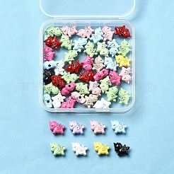 50 Stück sprühlackierte Legierungsperlen&nbsp;FIND-FS0004-11