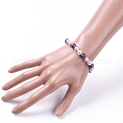 Shell-Perlen Stretch-Armbänder&nbsp;BJEW-JB05144-M