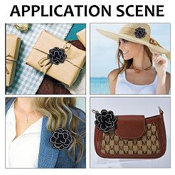 2 Stück Blumen-Schuhschnallenclips aus Polyester&nbsp;DIY-HS0002-13A