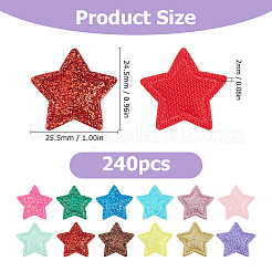 240 pieza de accesorios de adorno de tela&nbsp;DIY-HS0002-57